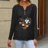 Women's T Shirt Tee Button Floral Print Long Sleeve Daily Weekend Fashion Basic V-Neck Regular Top