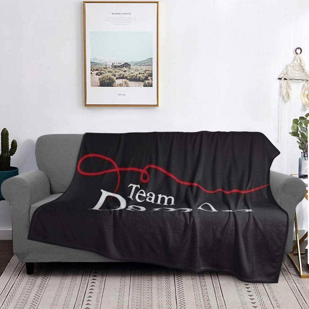 The Vampire Diaries Damon Salvatore Blankets Soft Warm Flannel Throw Blanket Bedspread for Bed Living Room Picnic Travel Home