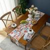 Kleiner Fisch Weihnachtsfarbe Jacquard Tischfahne Tischstoff Heimparty Fransen Tischläufer Festliche Atmosphäre Dekoration