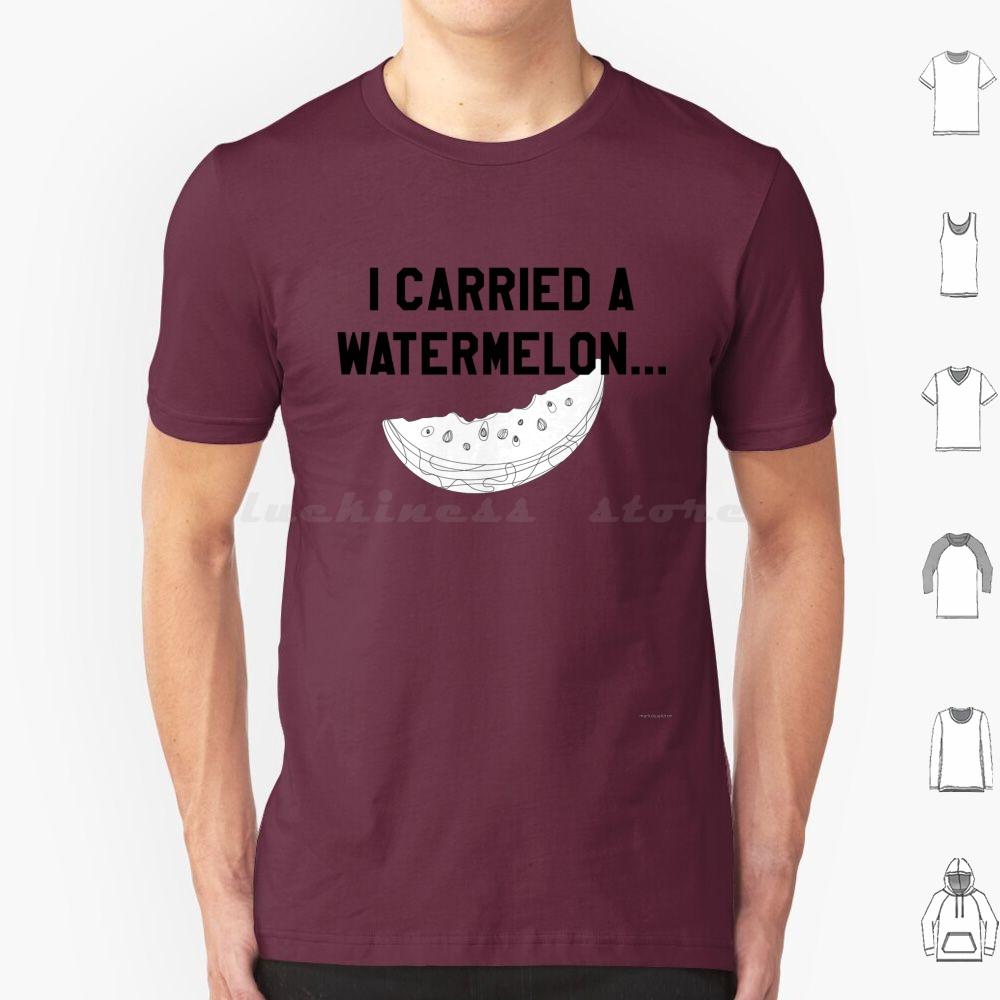 I Carried A Watermelon Black Text T Shirt Big Size 100 Cotton Dirty Dancing Watermelon Johnny Castle Baby Dancing 80s