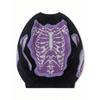 Stylish Unisex Knit Sweater With 3D Jacquard Loose Fit Round Neck Long Sleeve Streetwear Fall 2025