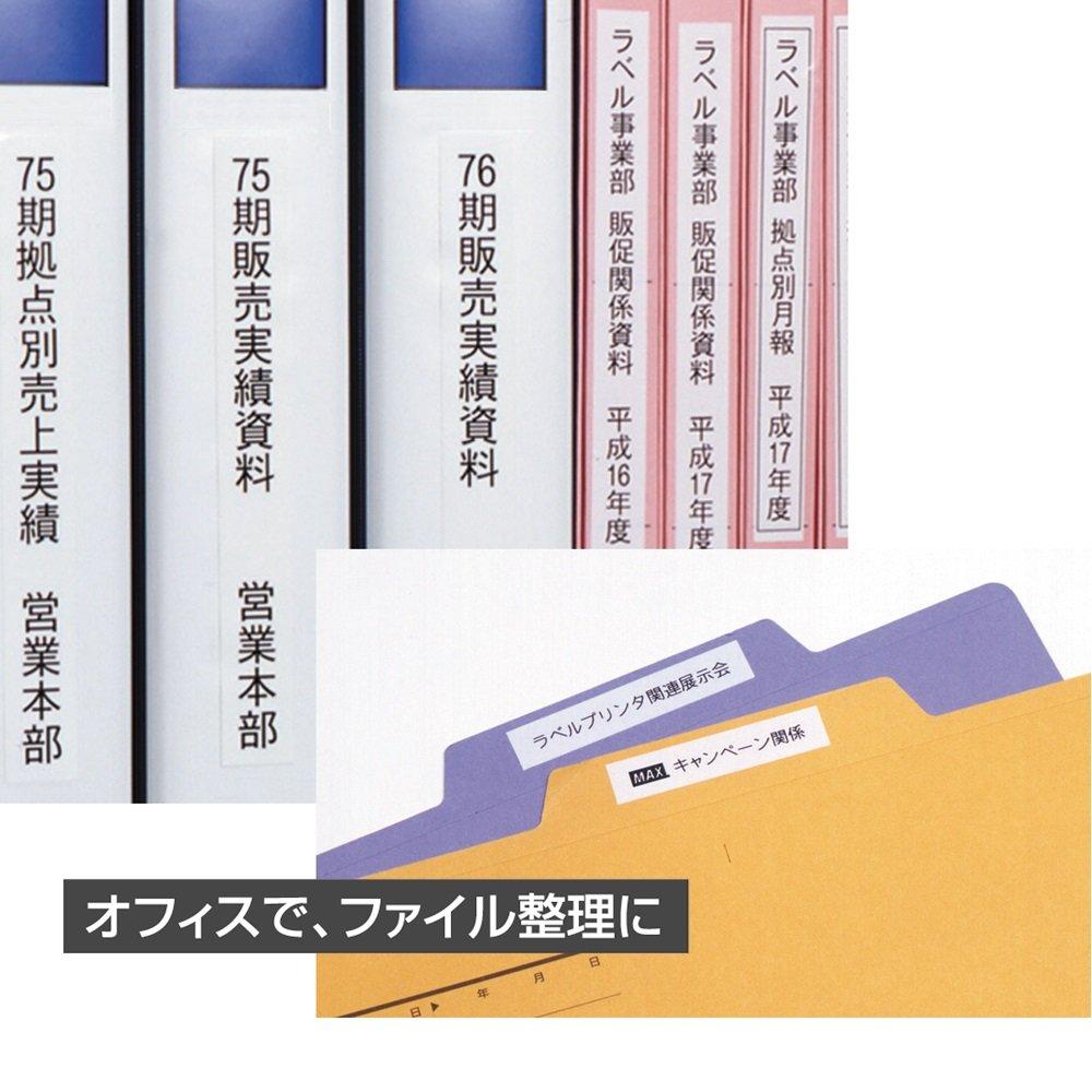 Max Bepop Mini Tape 24mm transparent with black Cassette, width, text, LM-L524BC