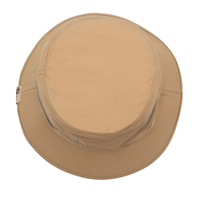Outdoor sunscreen drawstring bucket hat women's summer quick-drying breathable mountaineering hat men's casual windproof big-brimmed sun hat
