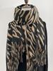 Autumn Winter Women Knitted Scarf Headscarf Lady Casual Retro Leopard Print Tassel Warm Scarve Mujer Foulard Long Wrap Shawl New