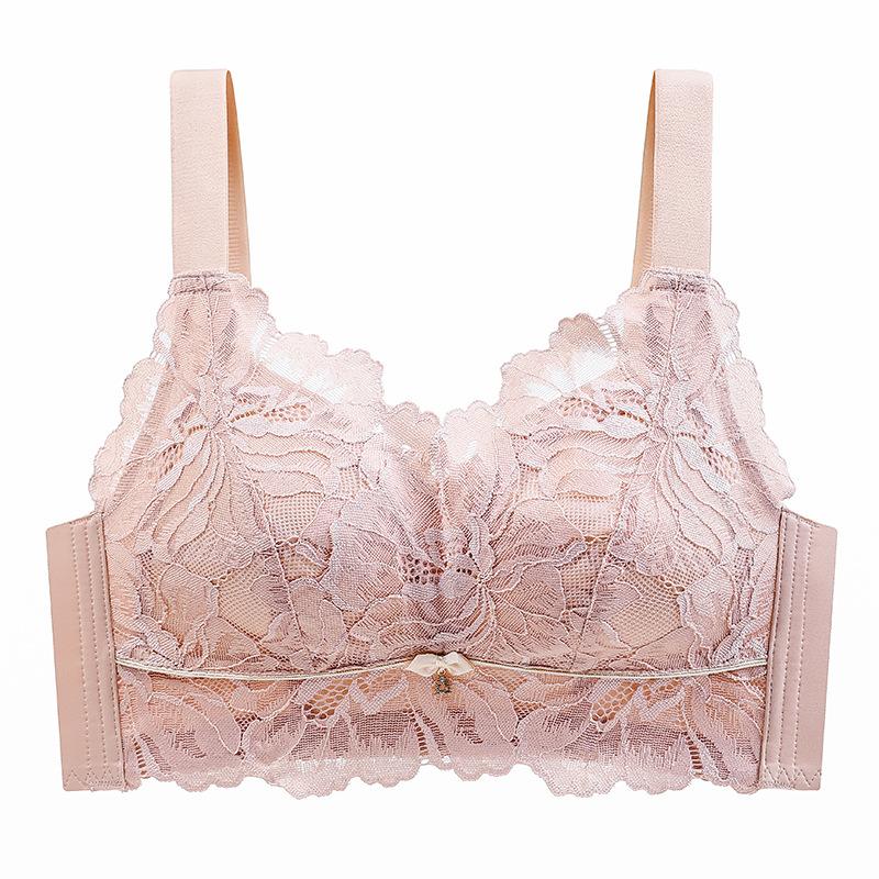 Ultra-thin. CM Lace Large Size Without Steel Ring, Adjustable Large Cup Bra Cover Gathers Warmth