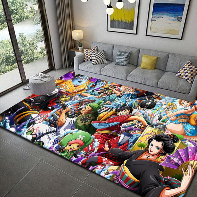 One Piece Anime Scene Area Rug Soft Durable Washable Carpet for Bedroom Living Room Decor