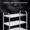 Commercial Stainless Steel 3-Tier Mobile Serving Cart