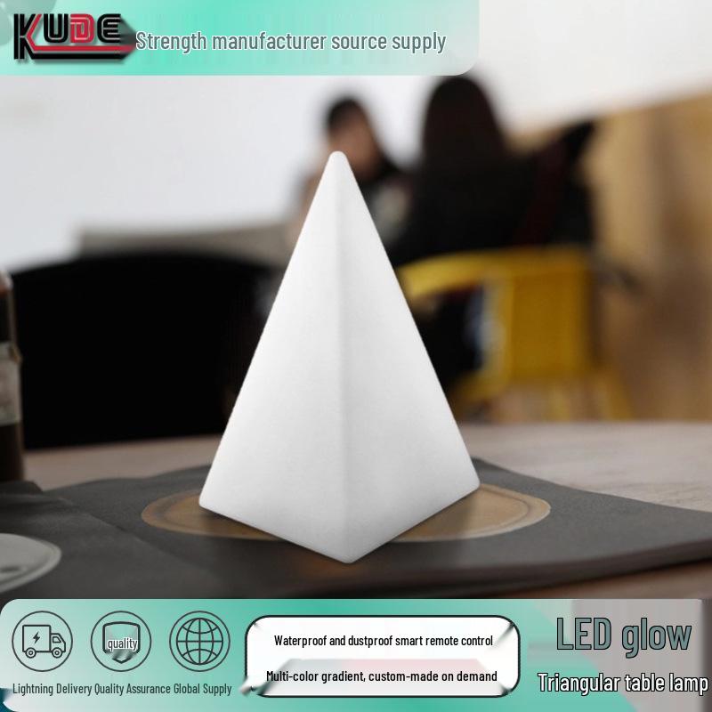 Waterproof RGB LED Pyramid Table Lamp: Outdoor/Indoor Decorative Light