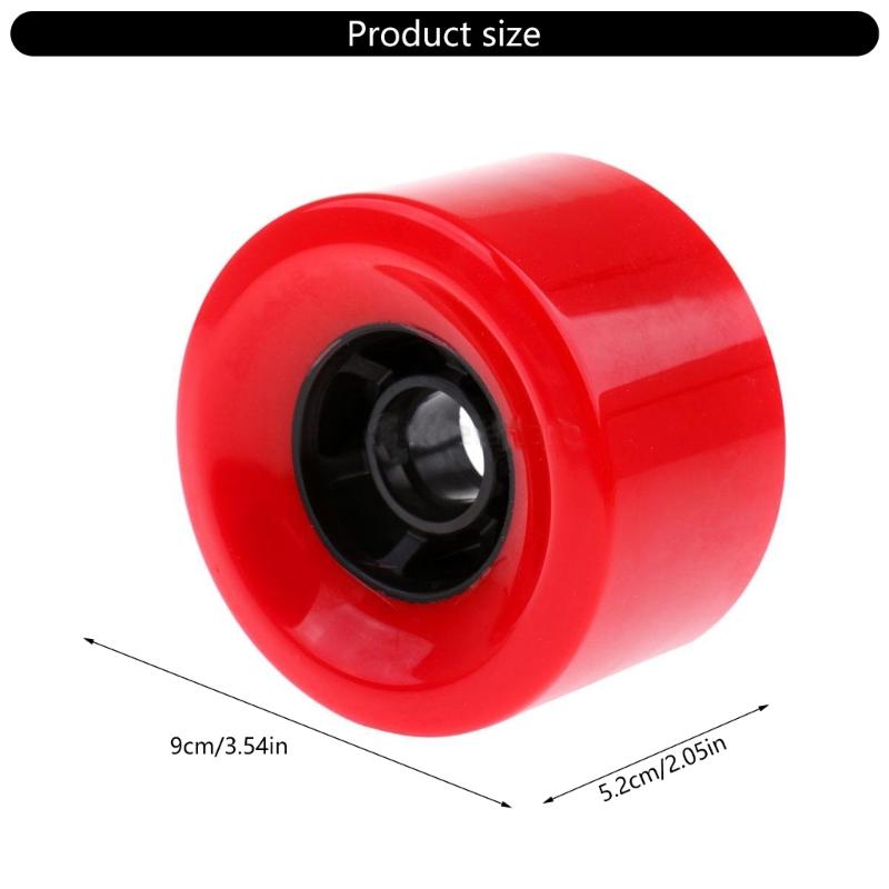 Street Wheel for Skateboards PU Skateboard Cruiser Wheel Replacement Longboards Wheels with Bearings, Soft Cruiser Wheel