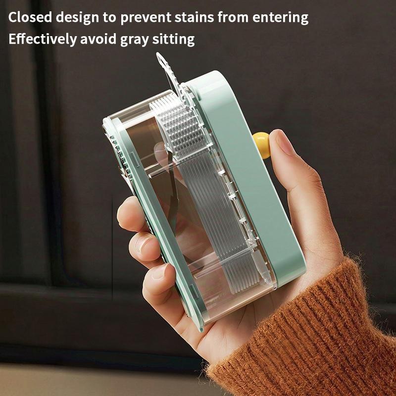 Portable Floss Dispenser Includes 10Pcs Floss Automatic Ejectable Floss Organiser Disposable Flossing Sticks Oral Care Press-On