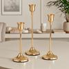 3pcs Romantic Vintage Tabletop Candle Holders Metal and Aluminum Home and Hotel Decoration Candlestick Holder Candle Stand