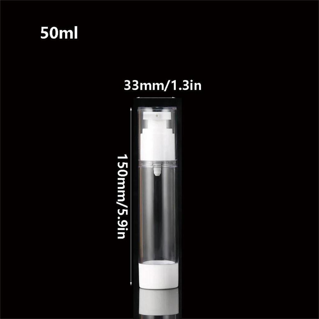 1Pc 15/30/50ml Plastic Epmty Vacuum Travel Clear Lotion Cosmetic Spray Refillable Bottle