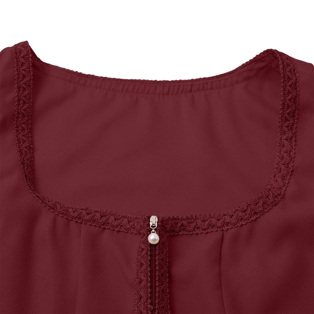 Bierfest Kostüme, Bayerische Damen Tracht, Farbiges Quadratkragen Kleid
