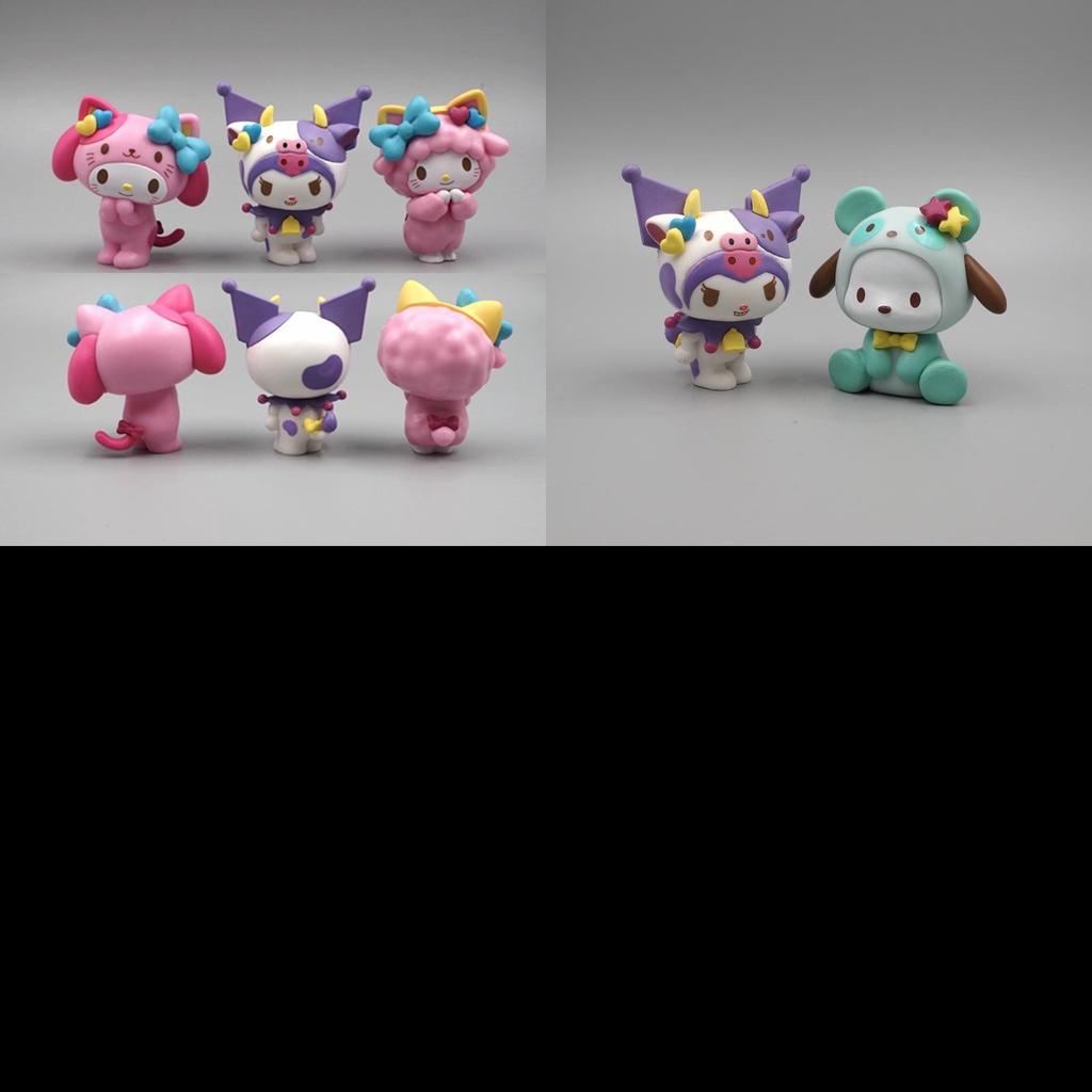 Cute Kuromi My Melody Figure Toy Playset Cake Topper For Diy Accessories