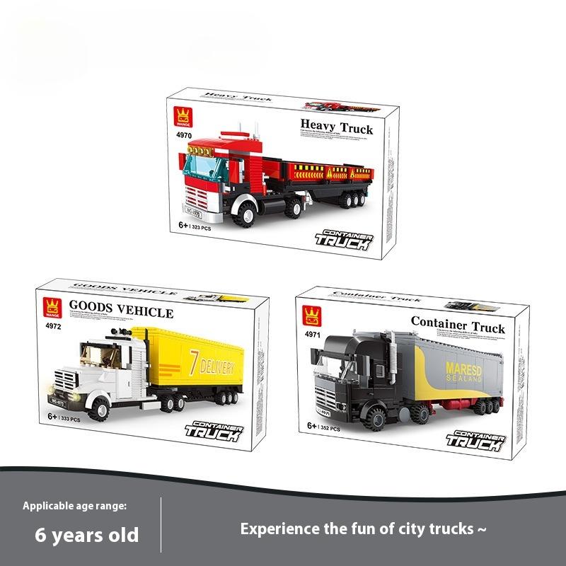 Camioane grele Autobuz Camioane Particule mici Mașini pentru copii Asamblare blocuri de construcție Jucării intelectuale