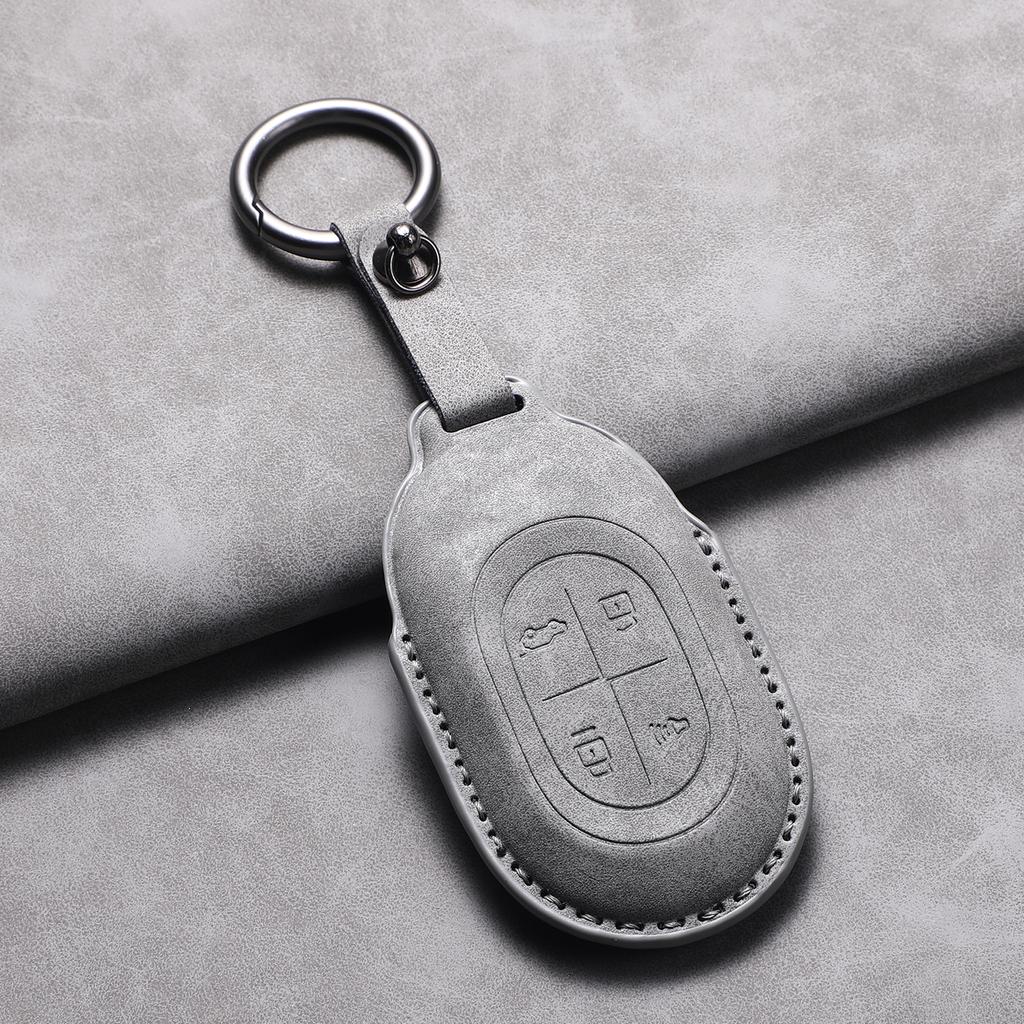 Leather Car Remote Key Case Cover For Jetour Shanhai L7 Pro MAX ULTRA Soueast S08 DM Car Protector Fob Keychain Accessories