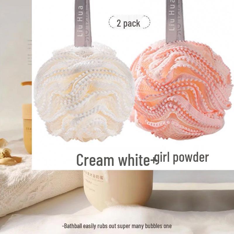 Durable Large Super Soft Bath Flower Ball - Non-Dispersing Foaming Net for Back Scrubbing