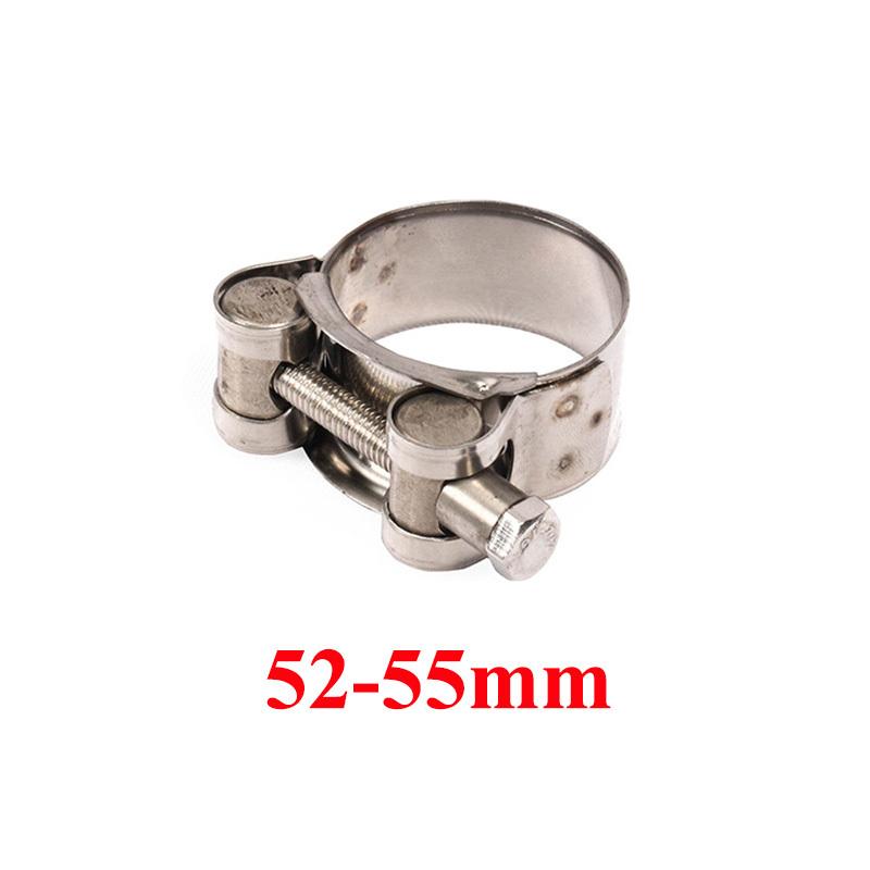 Universal Motorcycle Stainless Steel 304Single Exhaust Pipe Clamp Exhaust Tube Clip For Slip-on Type Muffler Silencer Adjustable