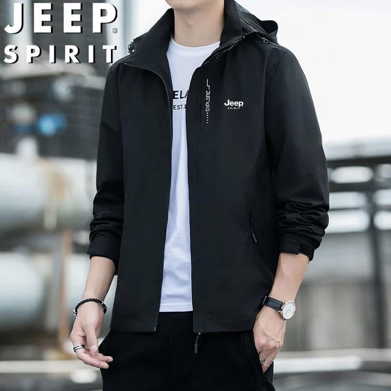 Męska kurtka wiatrówka z kapturem JEEP SPIRIT