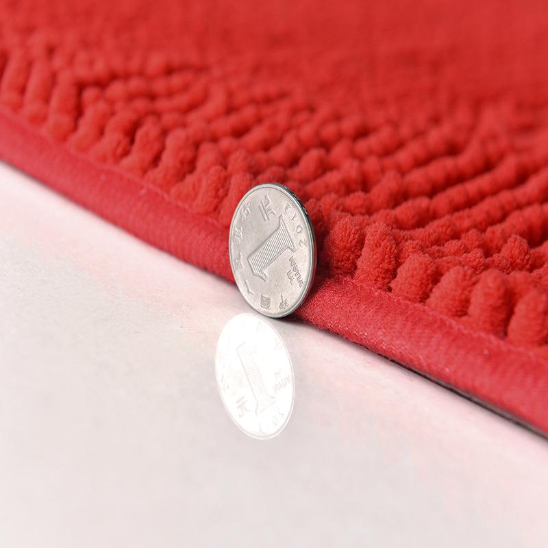 Mikrofaser Kurzhaar Chenille Fußmatte Badezimmer Wohnzimmer Türvorleger Schlafzimmer Teppich Stufenmatte Rutschfester Teppich