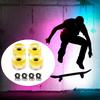4 Pack PU Flashing Wheels 70mm 78a Replacement for Longboard Skateboard