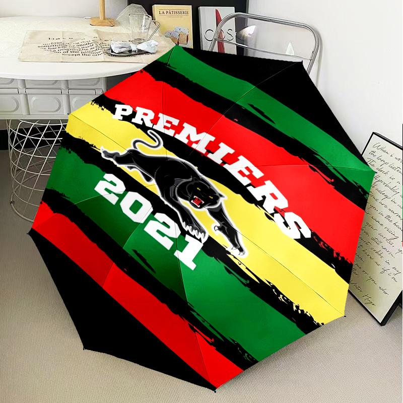 Panther Panthers Spirit Umbrella Folding umbrella, automatic umbrella 8-Frame for Travel, camping Use Gift for Halloween Christmas
