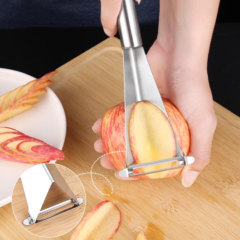 Stainless Steel Apple Slicer and Peeler Multi-Functional Tool