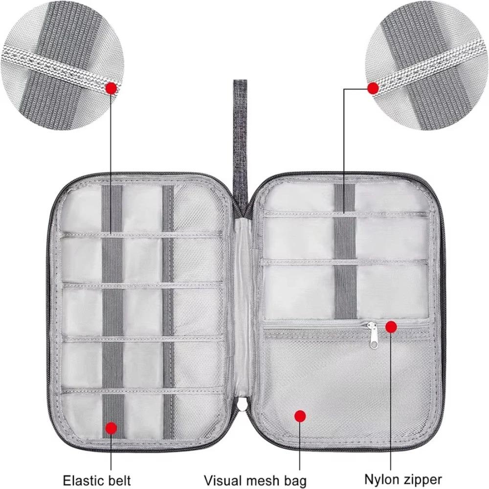 Cable Storage Bags System Kit Case USB Charger Data Cable Phone Earphone Wire Pen Power Bank Electronics Storage Bag Accessories