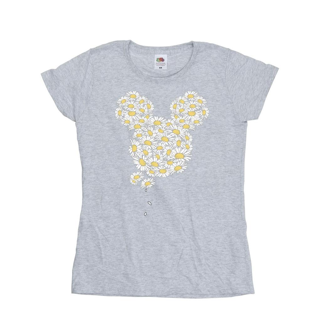 Mickey mouse Maglietta in Cotone con Testa di Camomilla da Donna/Signora