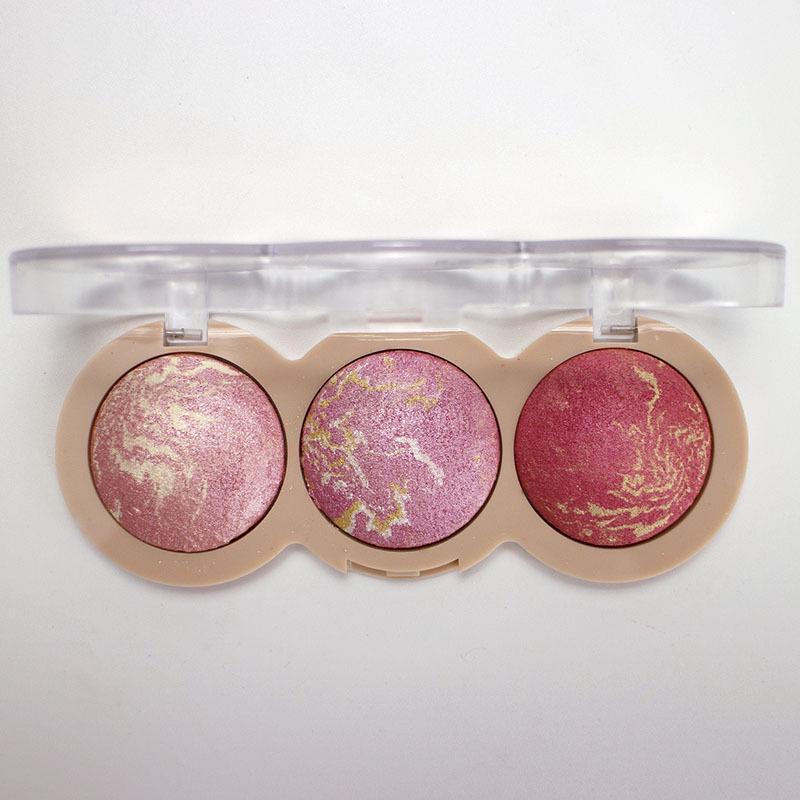 

YH697 Матовое трио для контуринга и хайлайтера: Пудра, румяна и тени для век в 3 сотовых оттенках