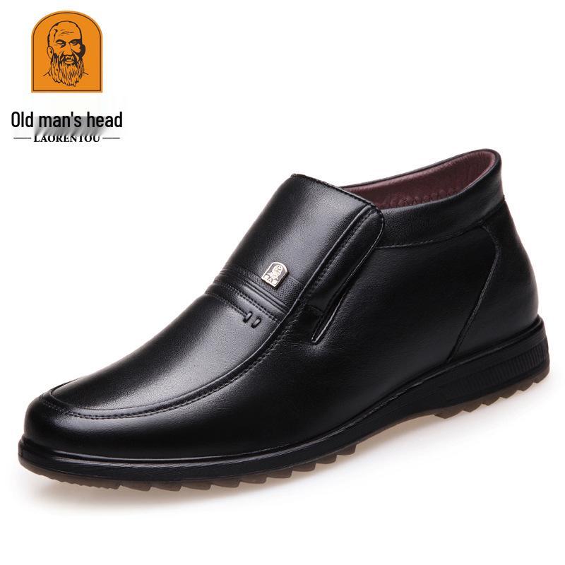 

Мужские шерстяные высокие ботинки в стиле business casual для пожилых людей, большие размеры, модель 21602 40