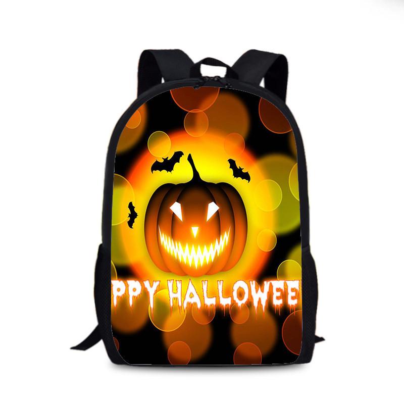 Halloween Fledermaus Kürbis Rucksack Aus Nylonmaterial Für Den Täglichen Gebrauch Und Street Style