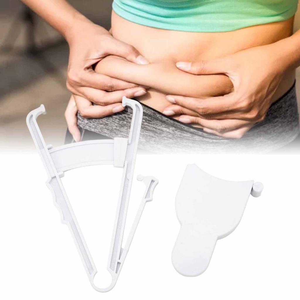 Skin Fat Caliper Press Type Clip Clear Scales High Accuracy Mm Inch Body Measure Tape White