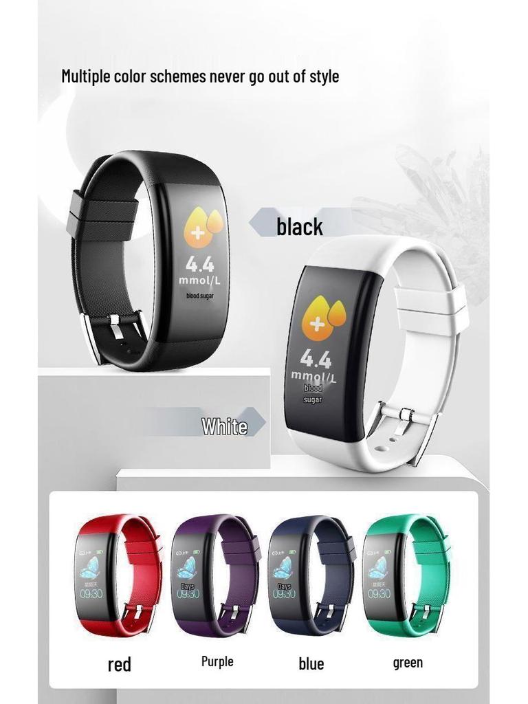 Huaqiangbei Smartwatch: Black Tech Bluetooth Sports Bracelet with Color Screen & Heart Rate Monitor for Students, Men & Women
