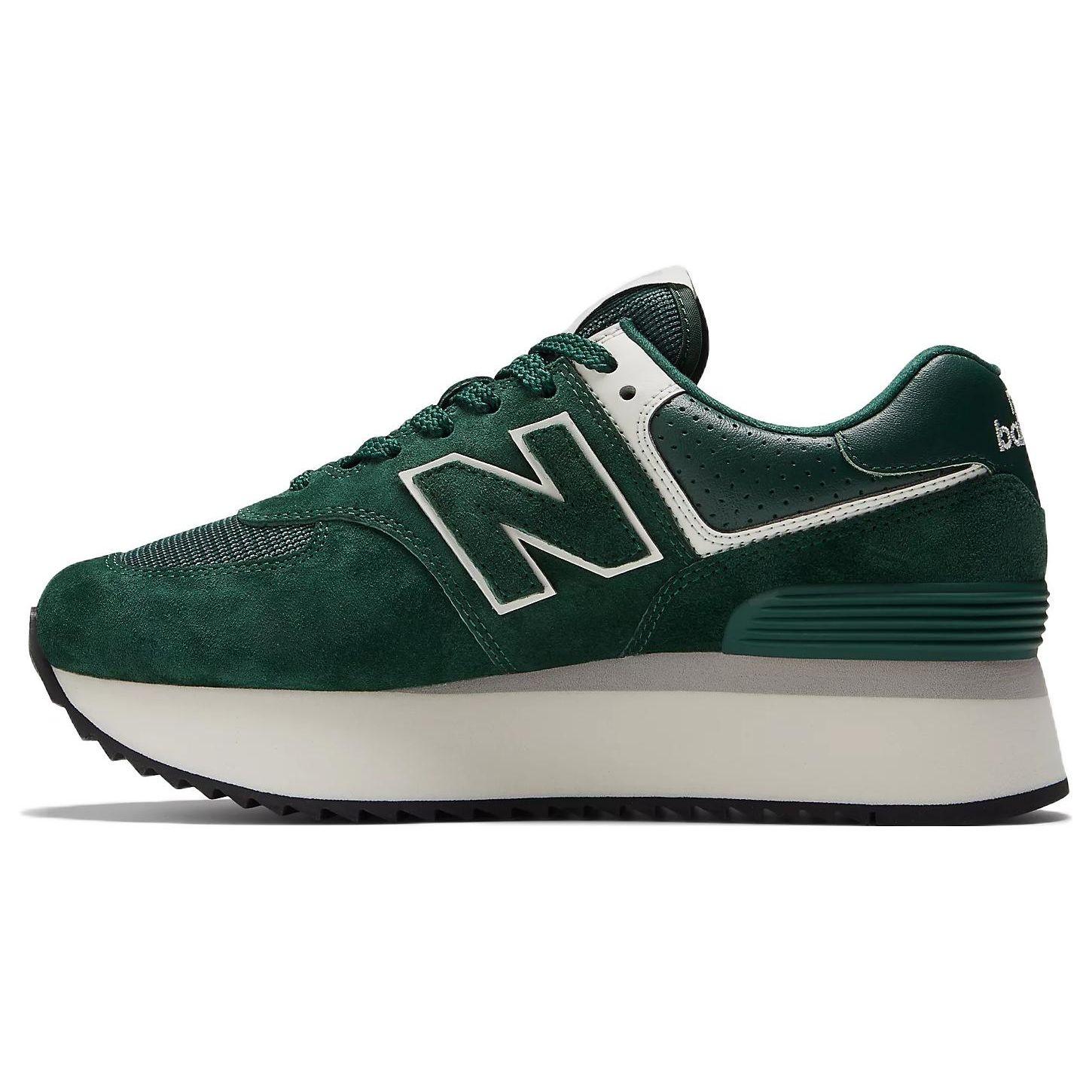

New Balance 574+ кислотно-зеленые женские кроссовки белые WL574ZAG