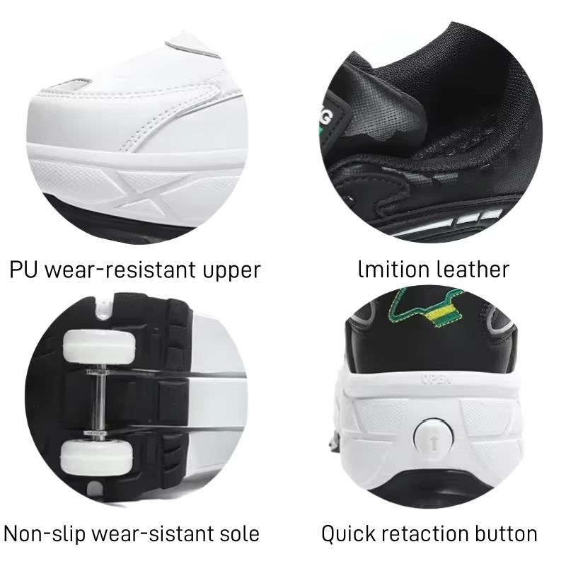 Casual Roller Skates 4-wheel Parkour Shoes Roller Skating Shoes Urban Street Sports Shoes Quad Deformation Skates