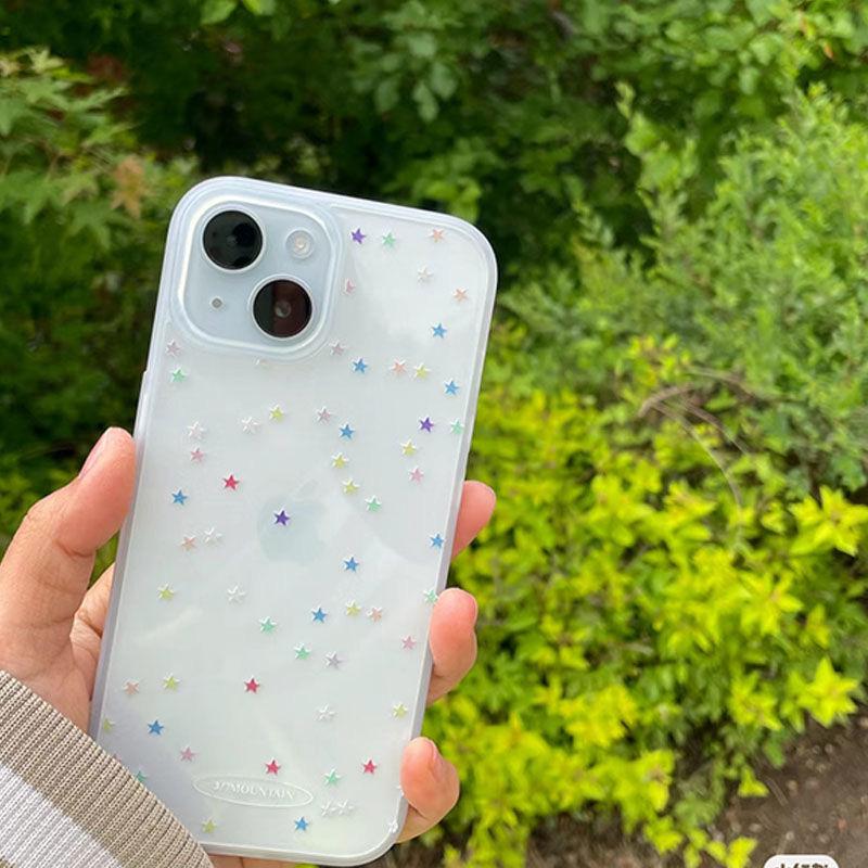 Bunte Handyhülle mit Sternenmotiv für Apple 13 Pro Max/14/15 & 14 Pro/15 Pro/11