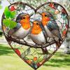 2D colored sunshade glass hanging window for home decoration, suitable for bird enthusiasts, garden and animal themes