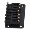 Hardtail Saddle Bridge 6 String 78mm Zinc Alloy Copper Electric Guitar Bridge for Replacement Black