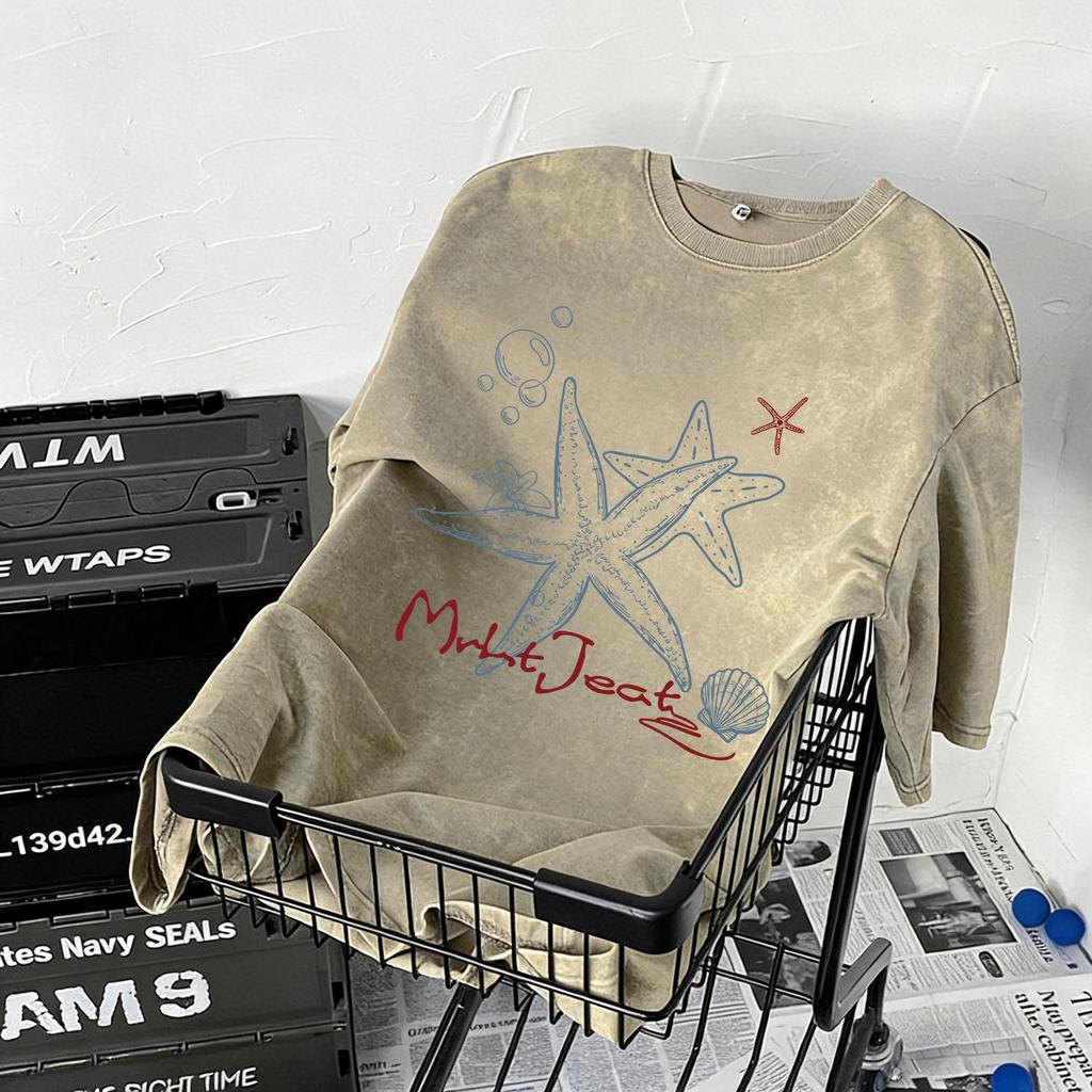 2026 Unisex American-Style Washed Cotton Loose Fit T-Shirt