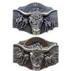 Western Cowboy Belt Buckle Ox Head Belt Buckle Ox Head Pattern Carved Belt Buckle Men Belt Accessories