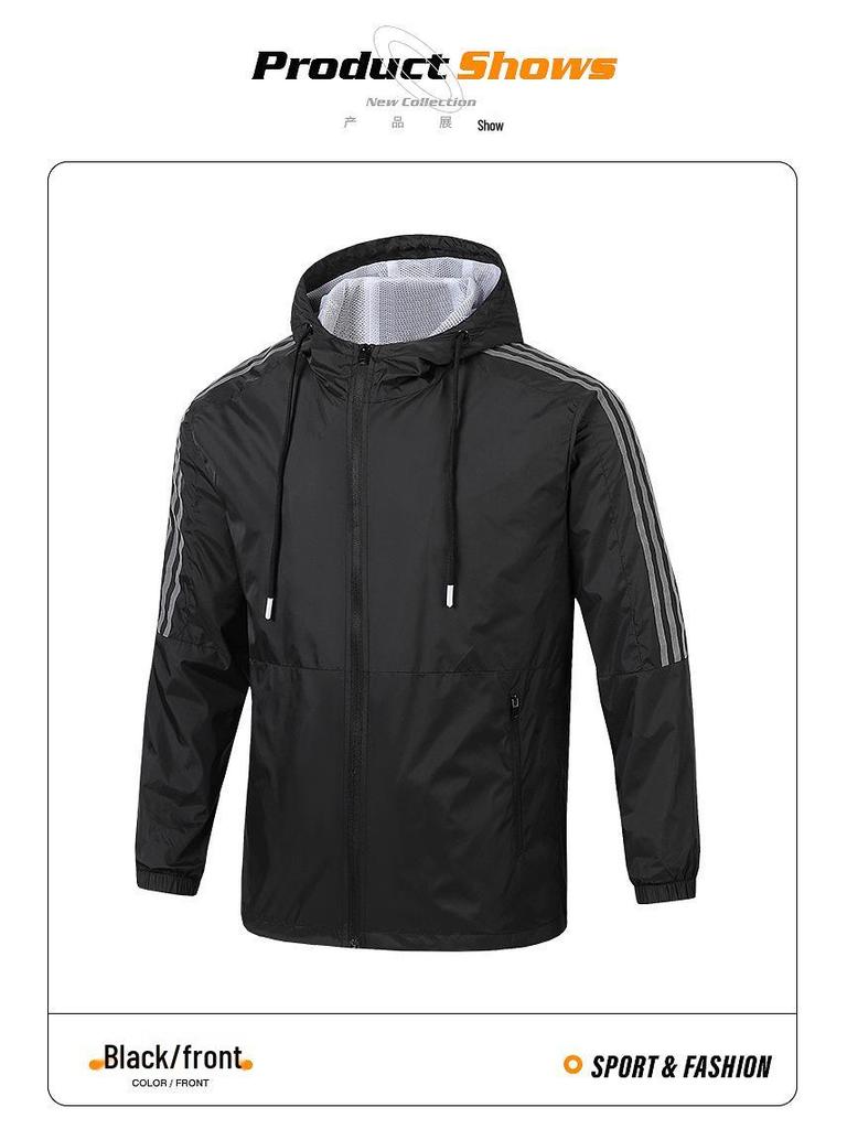 Men's Plus Size Casual Hooded Trench Coat - Autumn Loose Fit 40D Nylon Jacket