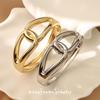Elegant Minimalist Hollowed-Out Luxury Bracelet - Cold Style Design
