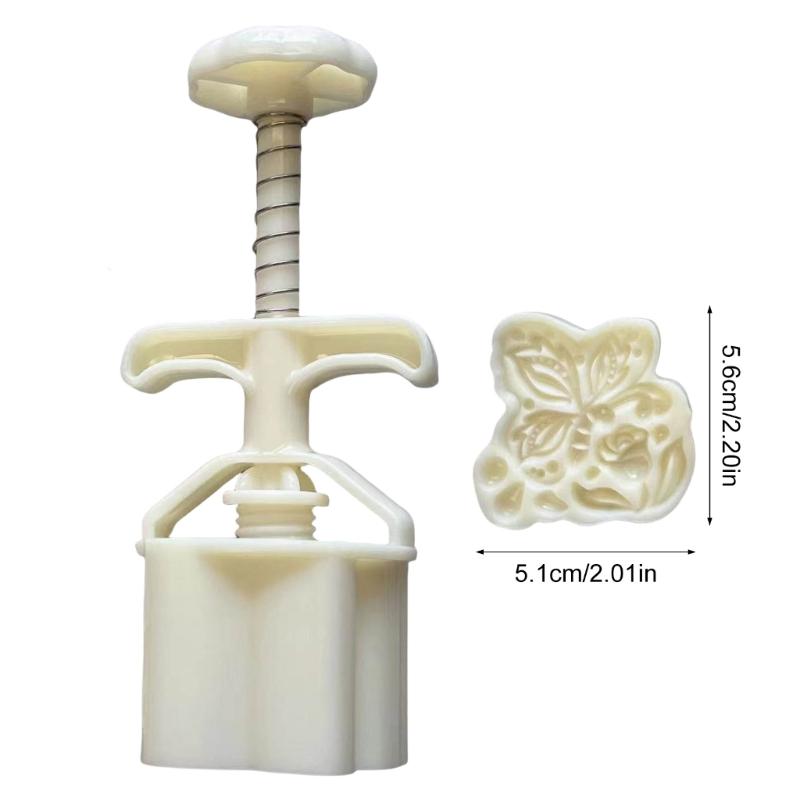Traditional Pastries Cookie Stamp Hand Pressed Mooncakes Mold Bean Pastes Cake Bakewares Dessert Mould for Cooking Lover