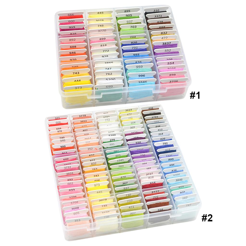 DIY Embroidery Thread with Organizer Box Cross Stitch Supplies Sewing Embroidery Thread Set for Halloween Christmas Mothers Day