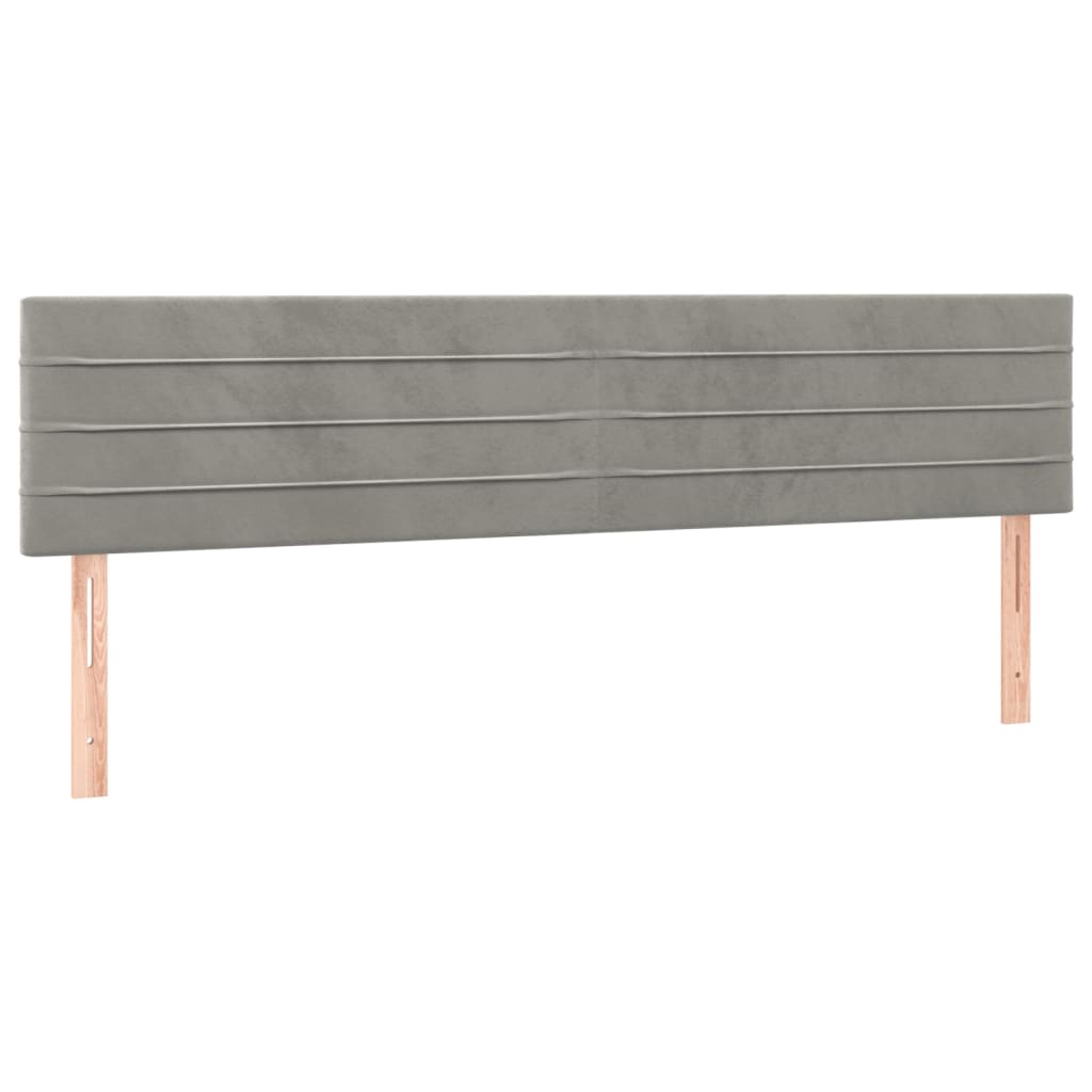 Vidaxl Łóżko Kontynentalne Z Materacem I Led, Szare 200X200Cm, Aksamit