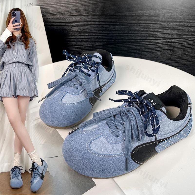 Fashion Fashion Women's Shoes 2025 Spring Platforms Sneakers Comfortable Women Vulcanize Shoes Sewing Lace Up Non Slip Casual Flats