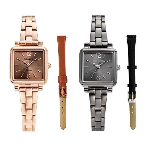 [GEIGER] GEIGER Square Color Metal Watch GE1199 GE1199GY