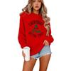 Everybody Clover Letter Print Casual Crewneck Sweatshirt Women