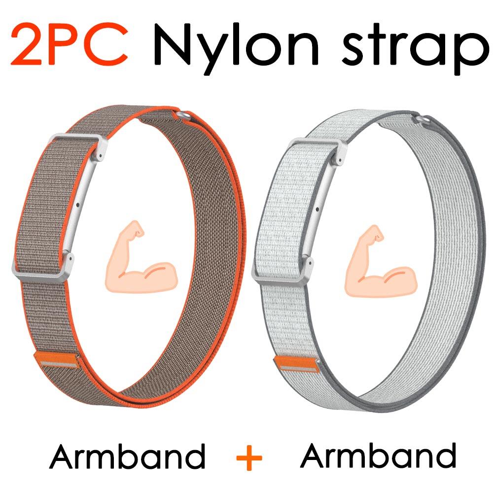 Nylon Armband for Google Fitbit Air Straps Metal Frame Fitness Tracker Accessories Replacement Bicep Band for Google Fitbit Air